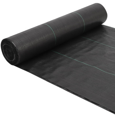 Heavy Duty Woven Weed Barrier Fabric | UV-Stabilized Polypropylene Ground Cover, High Permeability, Light Blocking for Flower Beds, Gravel & Erosion Control