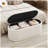 Storage Chenille Ottoman Bench Upholstered Fabric Storage Bench End of Bed Stool with Safety Hinge for Bedroom, Living Room, Entryway, Closet(40-inch)-1535994054