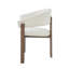 Linen Upholstered Metal Armchair in Beige-913413751