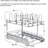 Glidez Multipurpose 2‑Tier Dual‑Slide Chrome‑Plated Steel Basket Pot and Lid Organizer