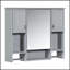 Armoire de rangement murale moderne pour salle de bain (89 x 71 cm) avec miroir et porte-serviettes, alliant style et fonctionnalité pour une organisation optimale.-134679275