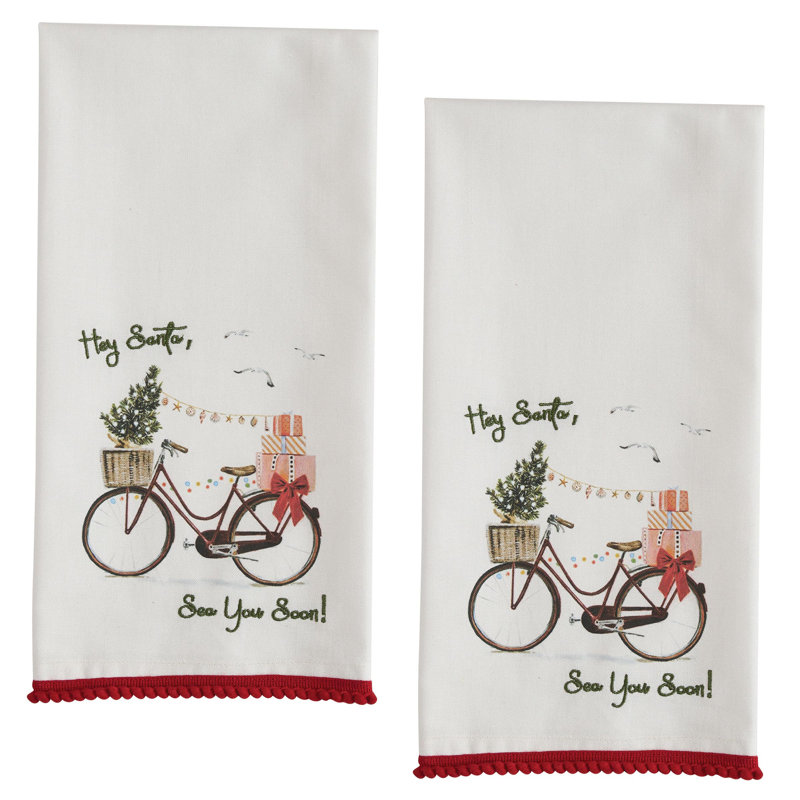 Sea You Soon Green Dishtowel Set of 2, See You Soon Green
