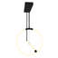 40'' Modern Geometric 2-Light LED Chandelier – Minimalist Linear and Ring Pendant Light for Dining Room, Foyer, or Kitchen – Integrated LED-599706549