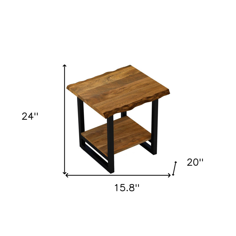 Modern Rustic Live Edge Acacia Wood End Table Modern Rustic Live Edge Acacia Wood End Table