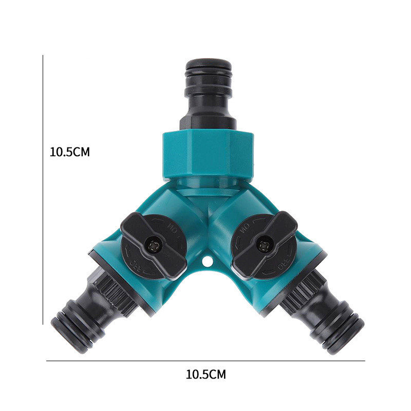 Connecteur de robinet à 3 voies avec robinet d'arrêt Way Way 2Pcs
