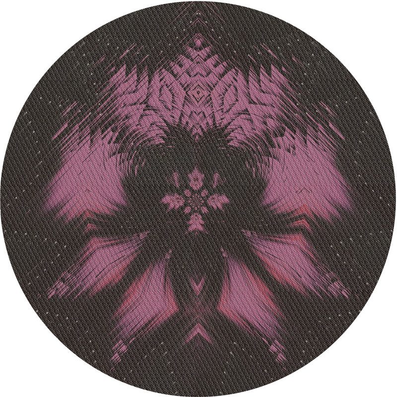 Tapis rose, Rond 6 pi