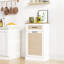 Simple poubelle inclinable en rotin, poubelle de cuisine autoportante 10 gallons