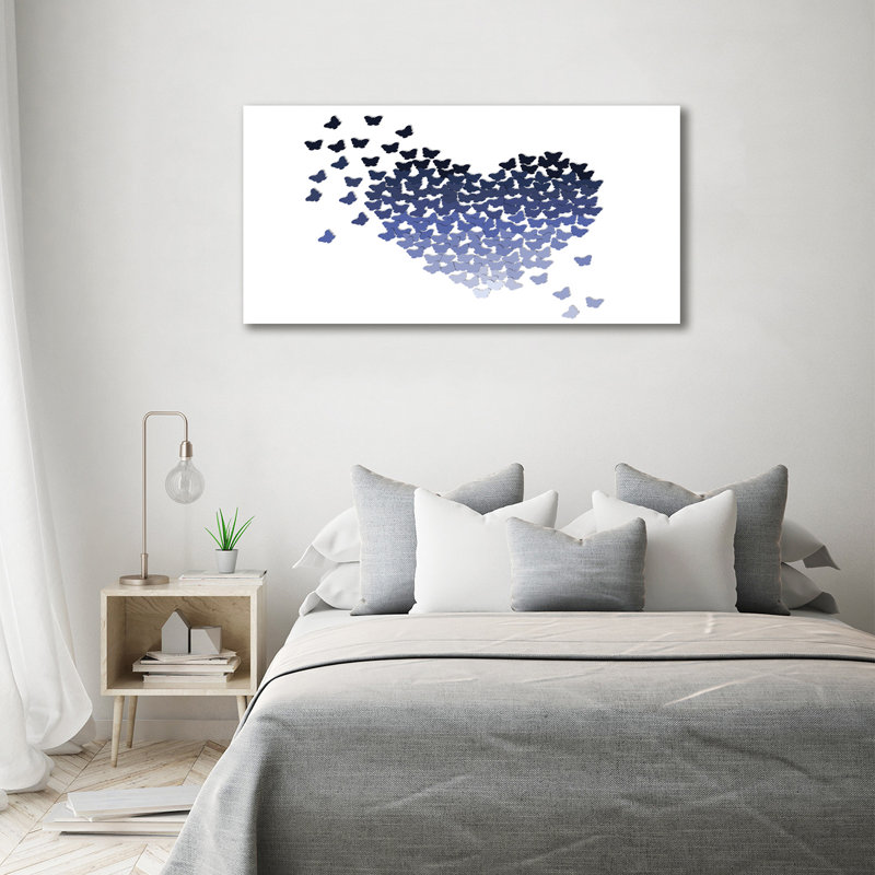 Heart From Butterflies - Wrapped Canvas Print