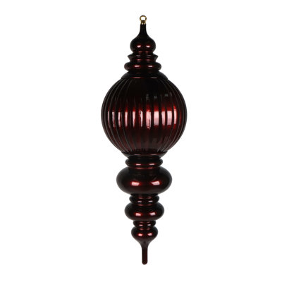 35" Burgundy UV Candy Stripe Finial