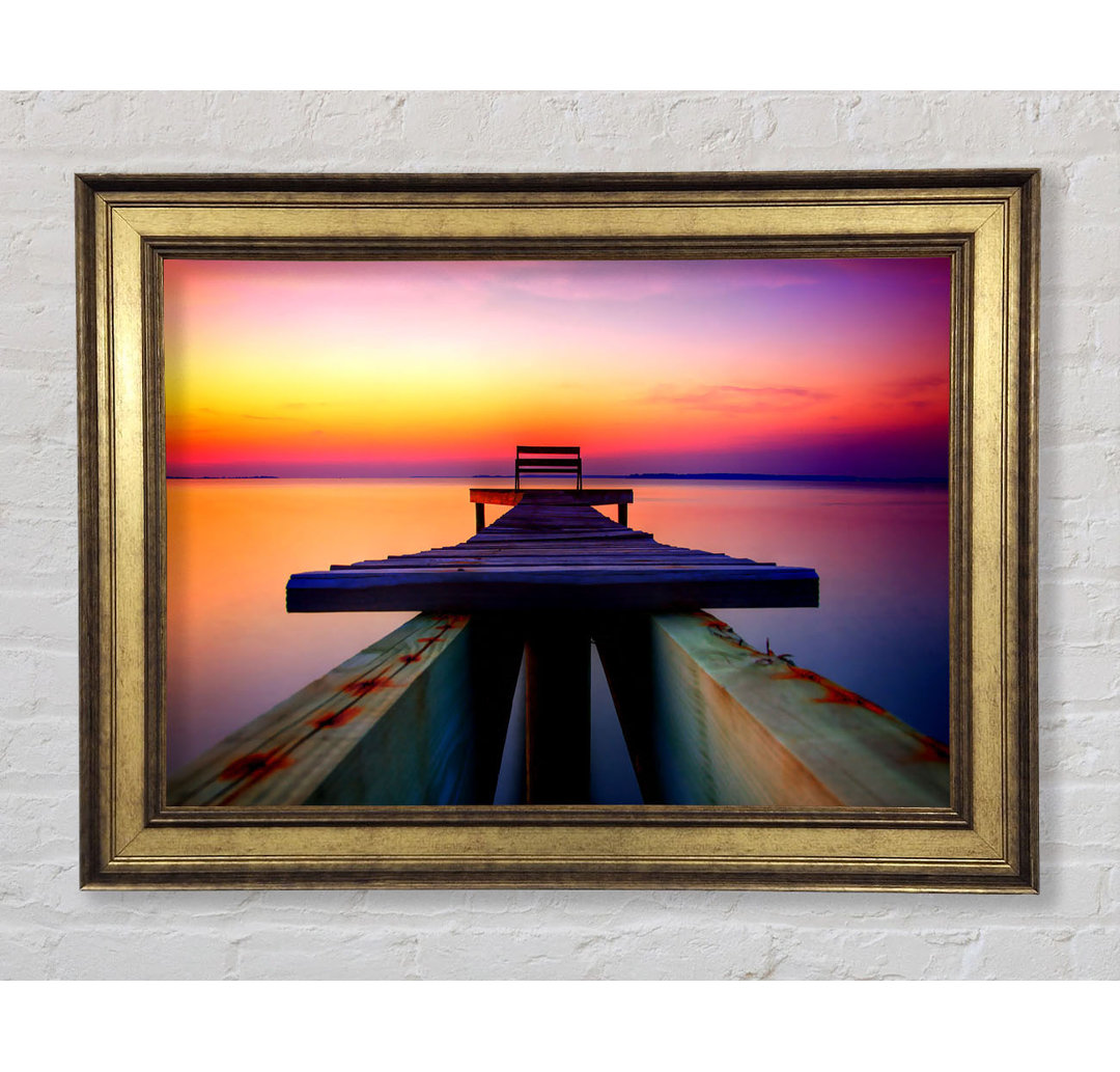 The Perfect Sunset Dock - Einzelne Bilderrahmen Kunstdrucke