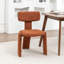 Chaises de salle à manger contemporaines rembourrées orange avec dossier rembourré-228331007