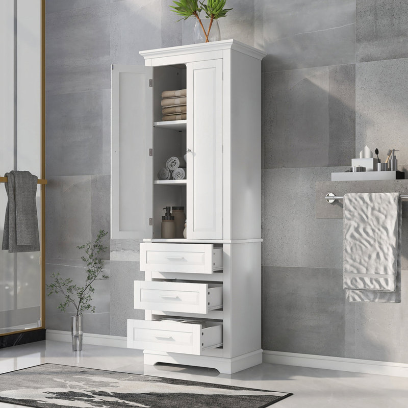 Aidenjohn MDF Bathroom Cabinet, White