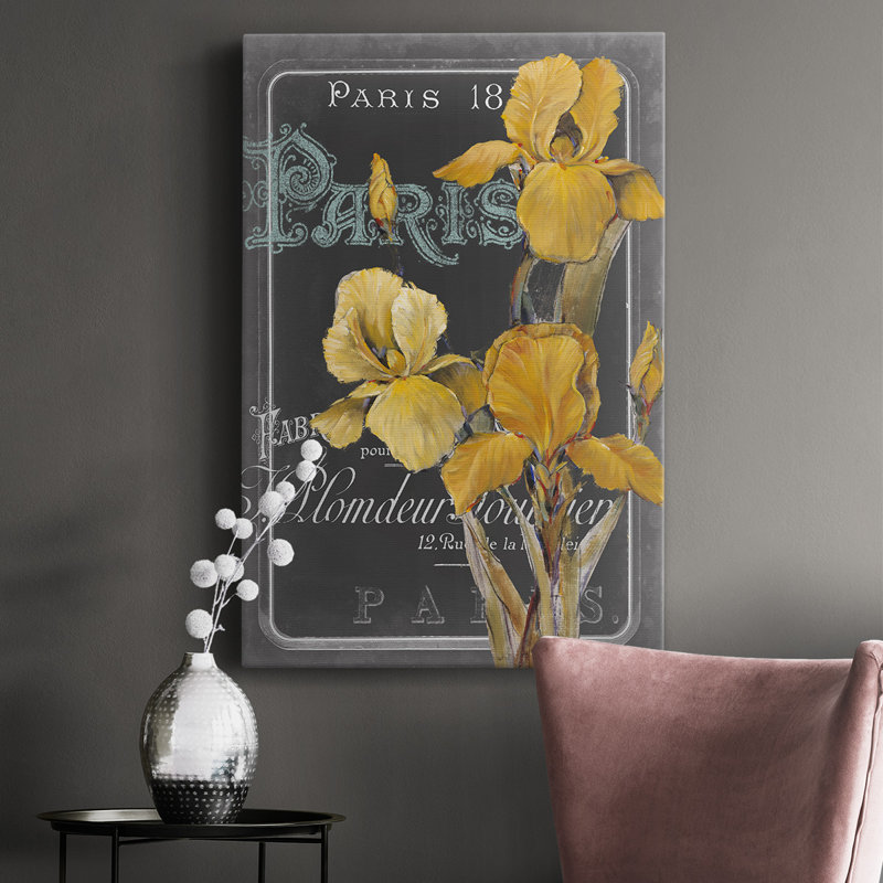 Tableau noir sur toile de qualité supérieure Paris IV - prêt à accrocher, L 8 po x H 12 po