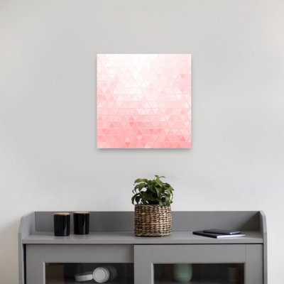 Art mural lilas géométrique abstrait dégradé rose