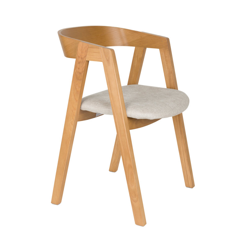 Dining Chair Upholstered Arm Chair, Natural