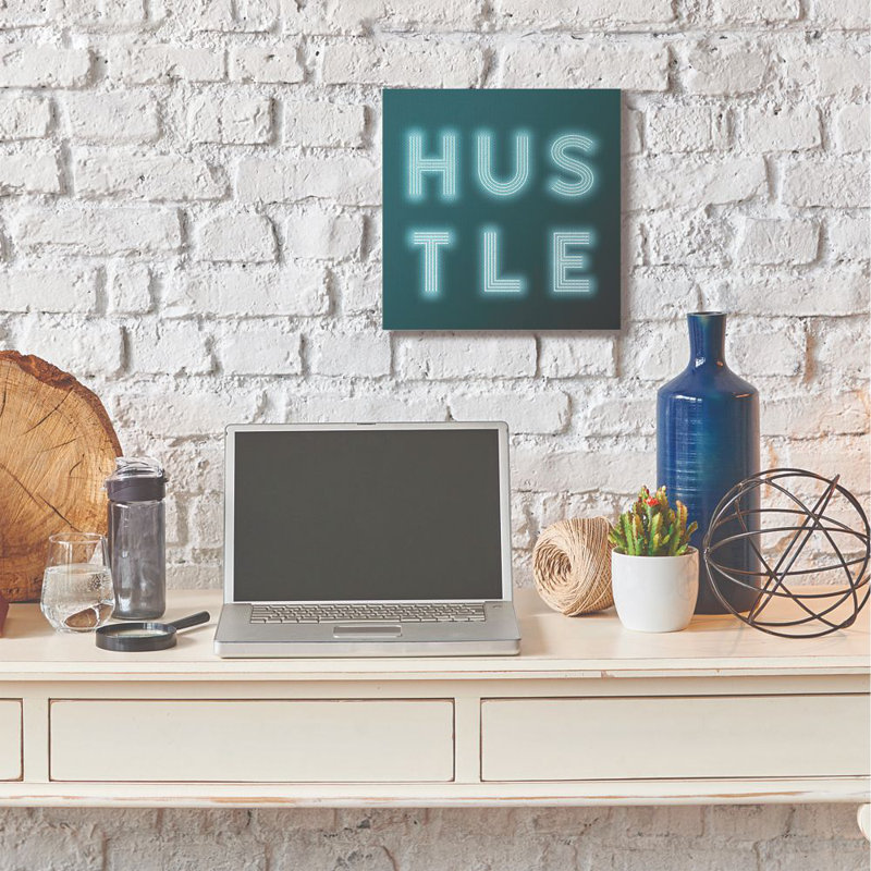 «Hustle» par Dawn Vietnam - reproduction d'art texturée, Toile tendue, H 17 po x l 17 po