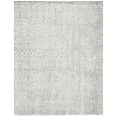 Artic Hand Loomed Viscose Geometric Rug