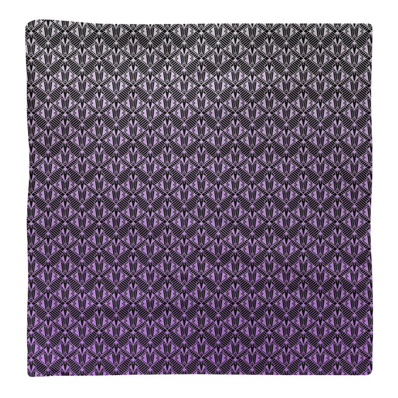 Serviette de coton art déco classic, Dégradé mauve, H 0,1 po x l 22 po x P 22 po, Sergé de coton