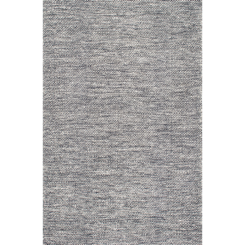 Tapis gris / noir en coton doux touffeté à la main Parnell, Rectangle 8 pi 6 po x 11 pi 6 po