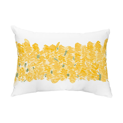 Flower Floral Outdoor Reversible Throw Pillow