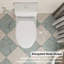 Toilette allongée une pièce Los Flexi, hauteur de chaise ADA de 17 po, chasse double tourbillon 1,0 / 1,28 GPF, siège à fermeture en douceur, installation brute de 12 po