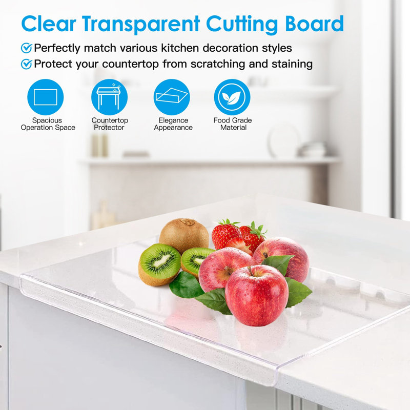 17,71 x 15,74 po transparent antidérapant comptoir planche à découper cuisine protecteur salle à manger restaurant