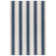 Blue Awning Stripe Machine Washable Rug