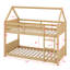 Lit superposé simple au-dessus de simple en bois d'hévéa - Tête de lit, pied de lit, garde-corps et échelle-882963403