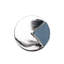 Spectra large round knob in Platinum finish with Blue Titanium
