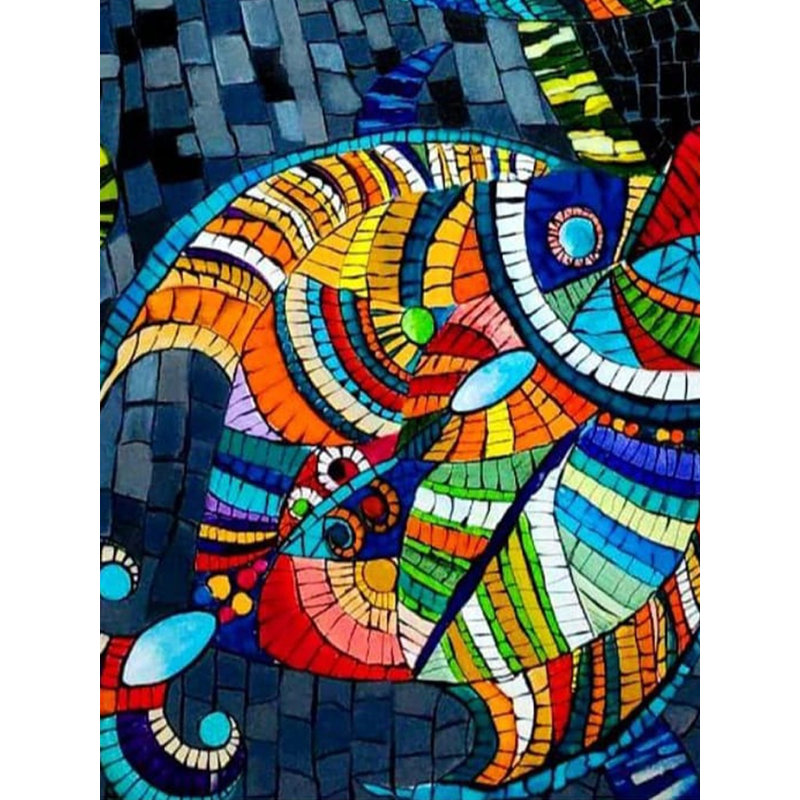 Belle paire de poissons | Acrylique sur toile | Par Gulpasha