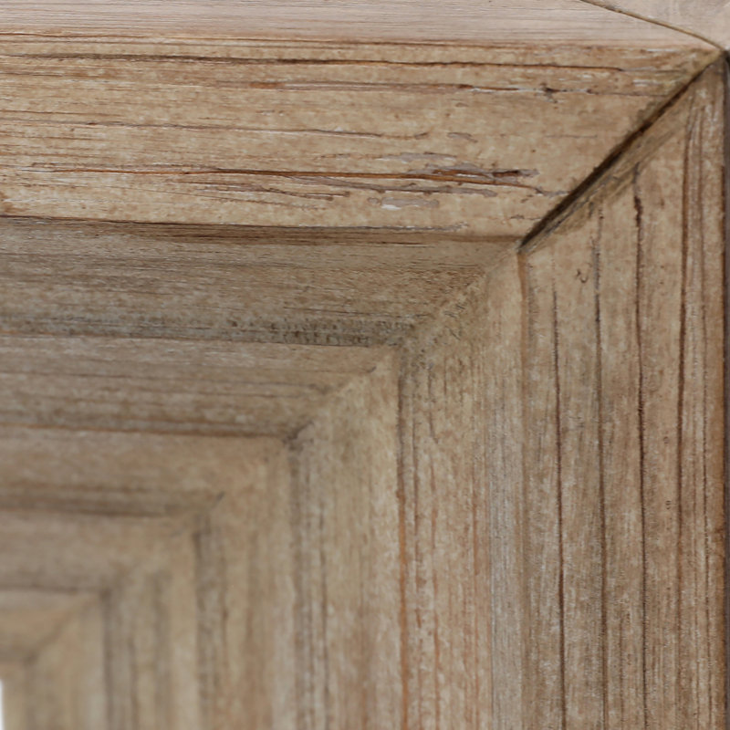 Table basse en bois de pin 46 po avec plateau en verre Cleo