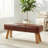 Lika Bench Ottoman Genuine 100% Leather, Brown
