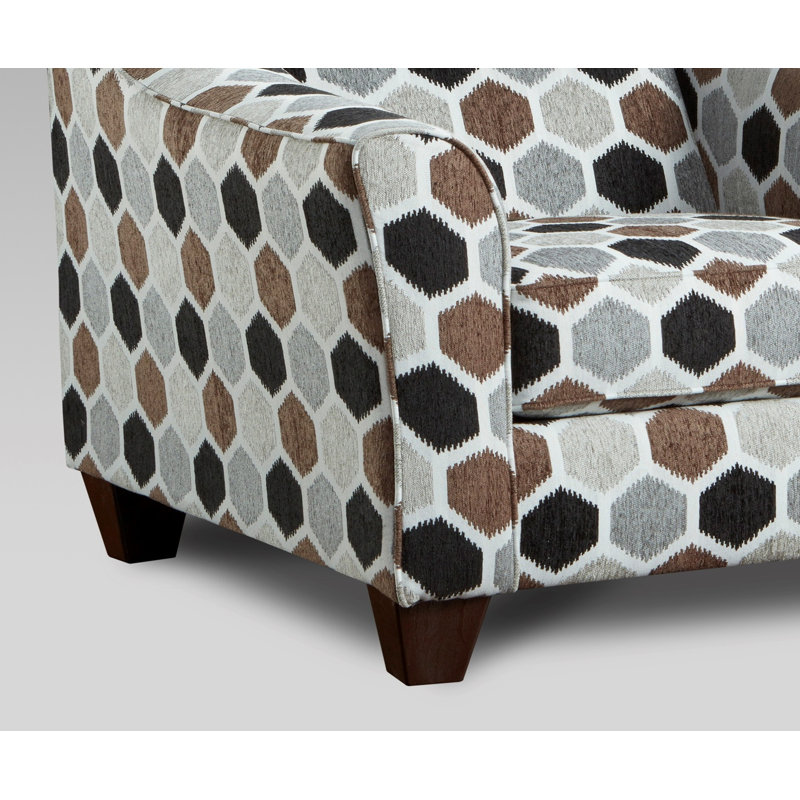 Rabelais 51" Wide Polyester Armchair, Block Polyester