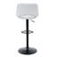 Ensemble de 2 tabourets de bar réglables Modern Modern, matériau en polyuréthane blanc, avec repose-pieds, peut supporter jusqu'à 250 livres-1339297312