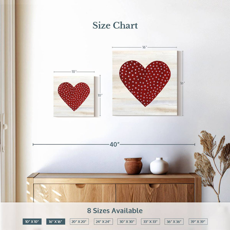Hardie rustique cœur de la Saint-Valentin I, H 16 po x l 16 po