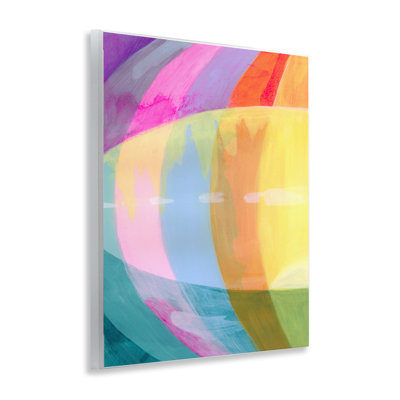 Plaque murale abstraite Neon Flare, design par Grace Popp