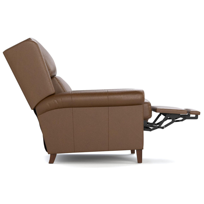 Woodlands Small Roll Arm Power Recliner, Selvano Bark, No