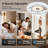 Glacier Crystal Ceiling Fan Light Remote & App, 3CT 6-Speed Reversible DC Motor, Bedroom/Living Room
