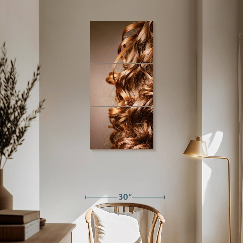 Wavy Red Hair, 62" H x 30" W