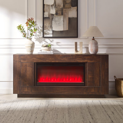 Meuble télé 70 po avec foyer électrique moderne de 36 po, pour téléviseur de 85 po ou moins