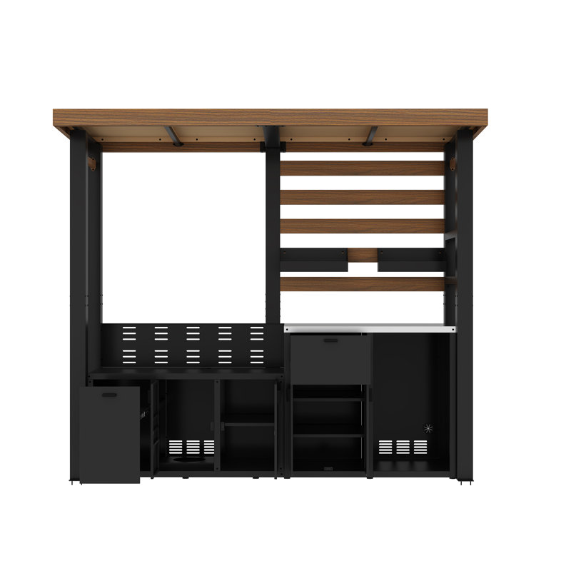 Fusion Flame Galvanized Steel Covered Outdoor Kitchen