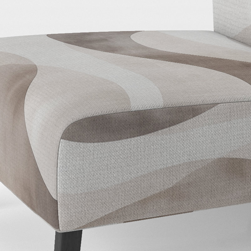 Fauteuil de chambre Abstract Minimalisme, Slipper Armless