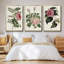 «Pink Floral Mix I», ensemble de 3 reproductions sur toile-97710173-97710169