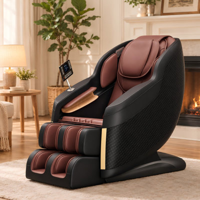 Fauteuil de massage Laimas pour tout le corps avec compression d'air, position zéro gravité, thermothérapie, pétrissage Shiatsu, massage des pieds, aucun assemblage requis, commande Bluetooth