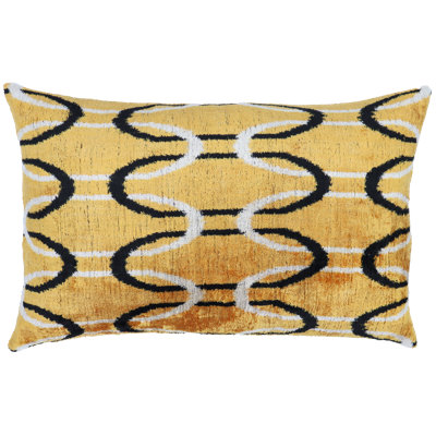 Canvello Checkered Feather Throw Pillow
