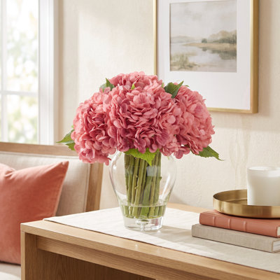 Hydrangeas in Glass Vase