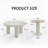 Circular Beige Cream Coffee Table Set