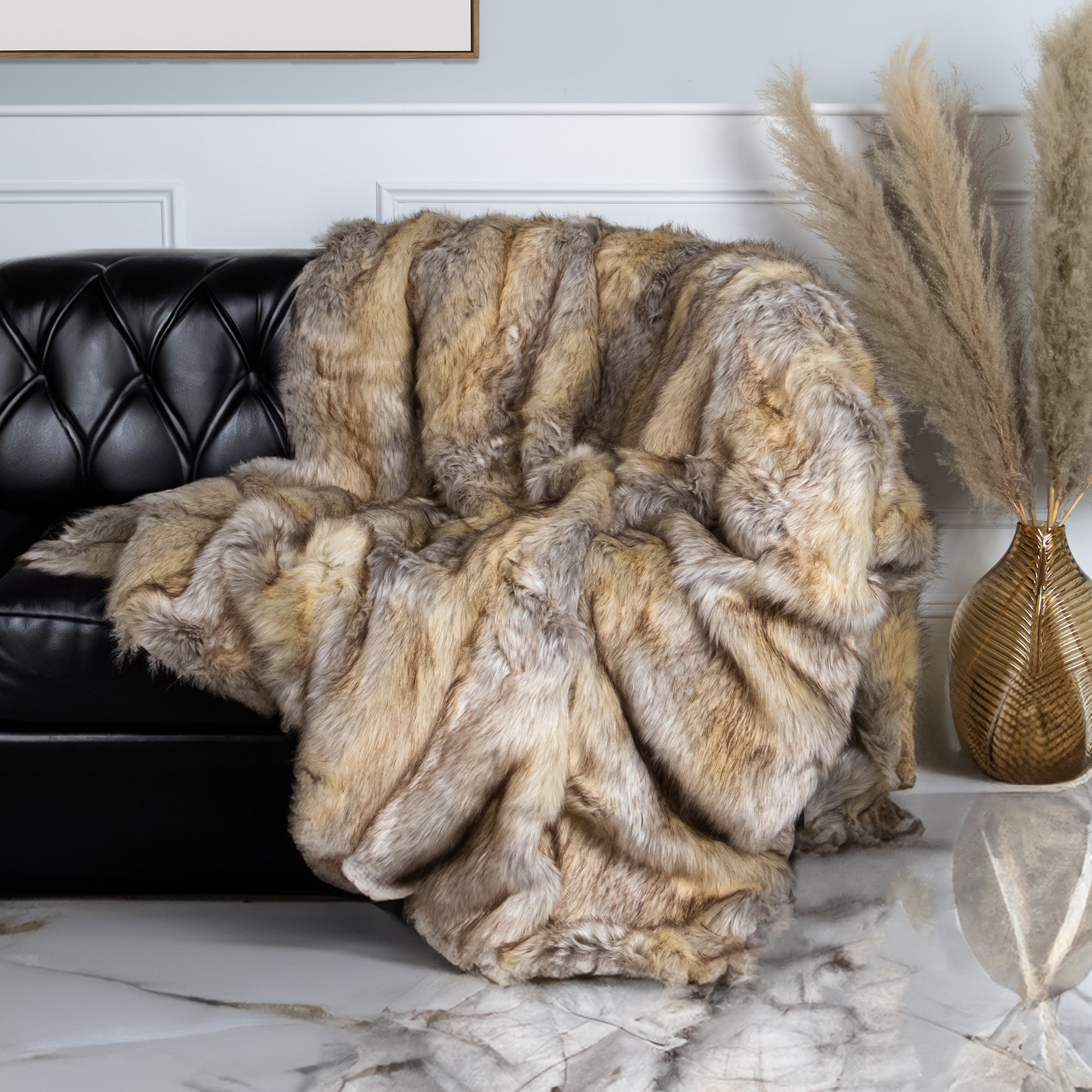 Wild Mannered Faux Fur Throw Reviews Joss Main