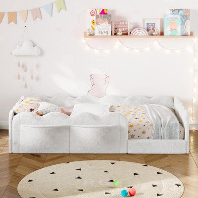 Twin Size Upholstered Floor Bed