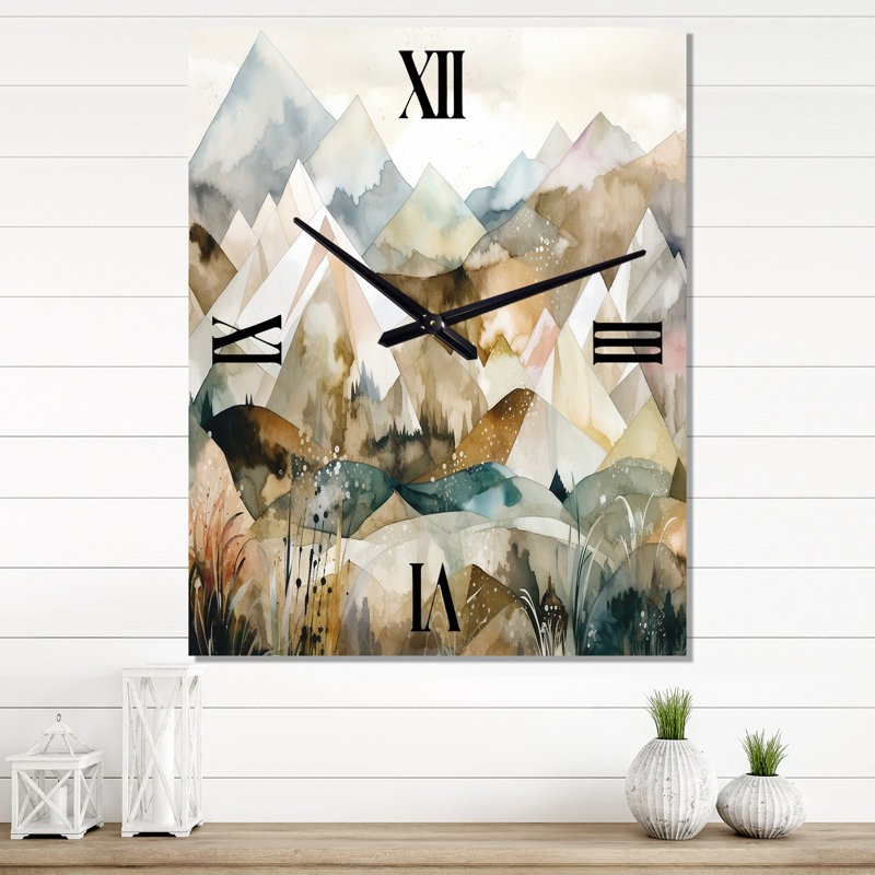 Très grande horloge murale, H 32 po x l 16 po x P 1 po